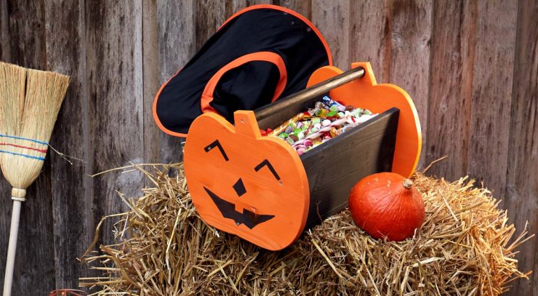 Porta dolcetti a forma di zucca