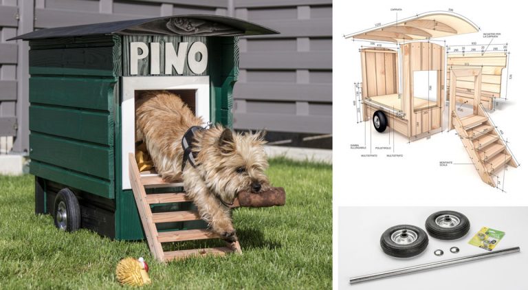 Cuccia per cani fai da te con ruote | Costruiscila e spostala dove vuoi!