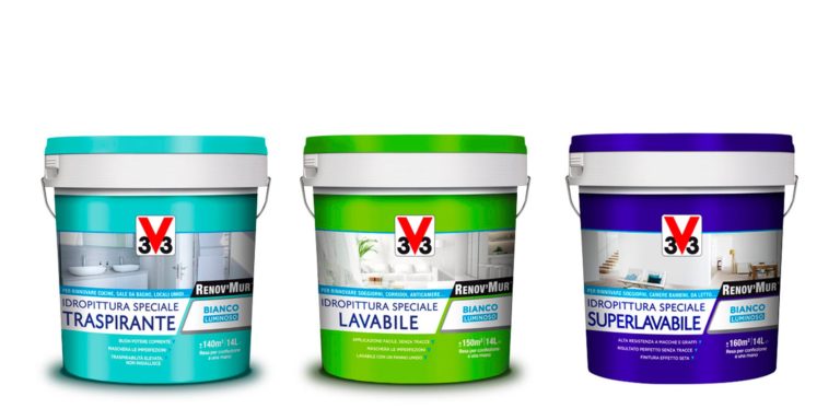 Idropittura Renov’Mur di V33 | Traspirante, lavabile, superlavabile