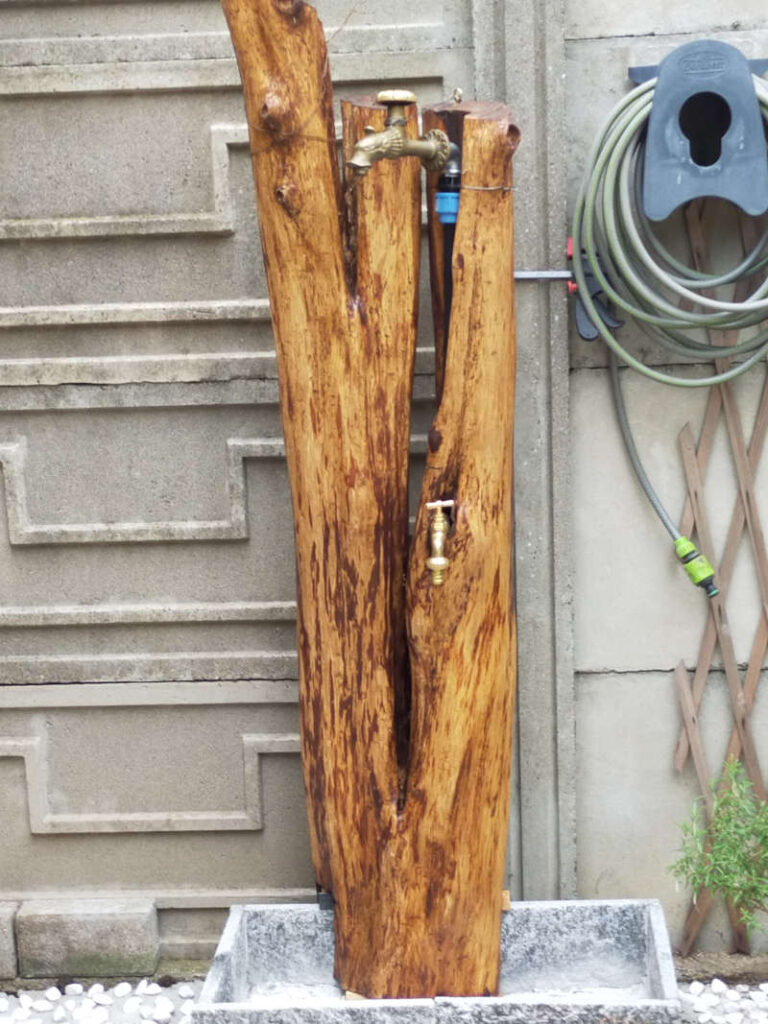 fontanella fai da te in legno