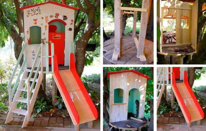 casetta con scivolo fai da te